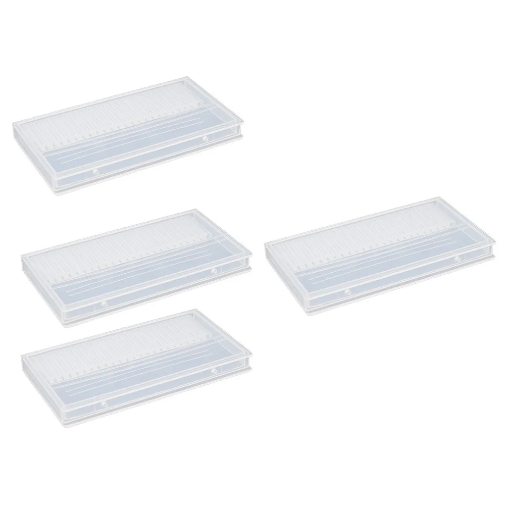 Boîte de rangement de forets à ongles, 4 pièces, boîte de rangement Portable pour manucure, tête de meulage, étui organisateur pour Salon, usage domestique, conteneur d'outils de polissage des ongles