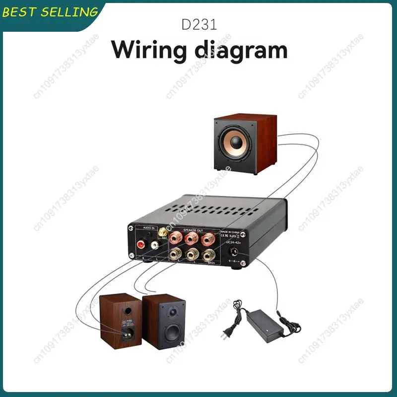 N09R-D231 Digital Audio Amplifier Two TPA3223 Chips 200Wx  2/4Ω+ 400W/2Ω High-Power 2.1-Channel Bluetooth Power Amplifier Board