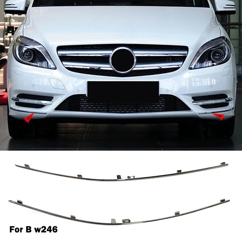 Chromverkleidung für die vordere Stoßstange für Mercedes Benz B-Klasse W246 A2468850421 A2468850521 A2468851321 Chrom-Styling-Spoiler-Diffusor