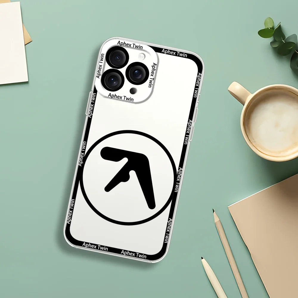 Aphex Twin Symbol Logo Phone Case for Samsung S24 S23 S22 S21 A55 A54 A35 FE PLUS ULTRA Transparent Bezel Shell