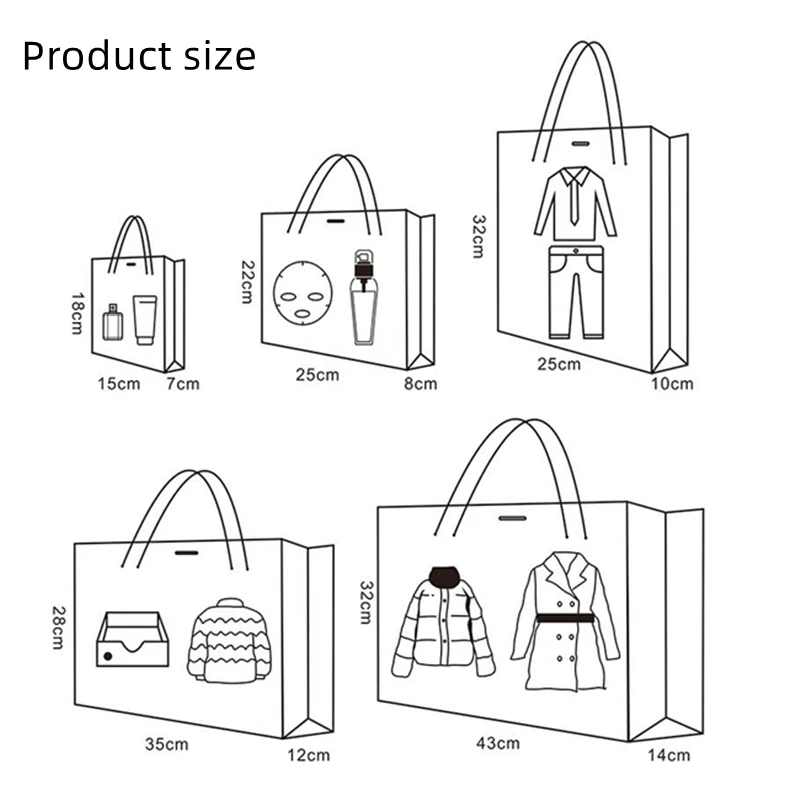 كيس ورقي محمول من الستوباج ، كيس خبز ، كيس هدايا من قطعة واحدة لتعبئة وتغليف الهدايا للعام الجديد بمقبض رسم زيتي بشريط ، زهرة 5 * #6