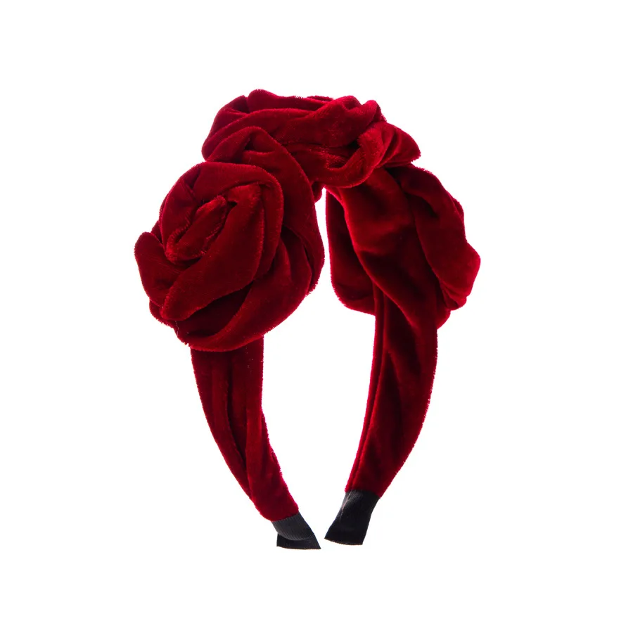 Velvet Rose Flower Hairband Headband Adult Hair AcceHairband Headband Adult Hair Accessories Hair Jewley