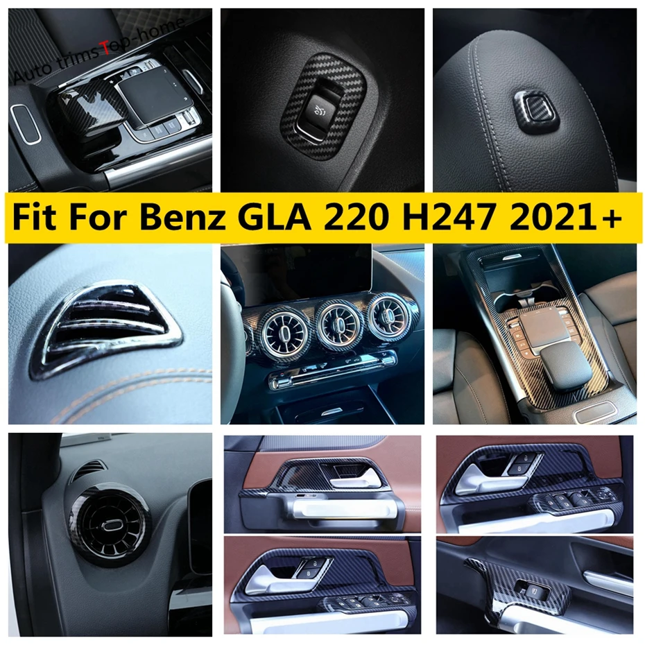 

Air Vent AC Outlet Shift Gear Decor Panel Door Handle Bowl Cover Trim Car Accessories For Mercedes-Benz GLA 220 H247 2021 - 2024