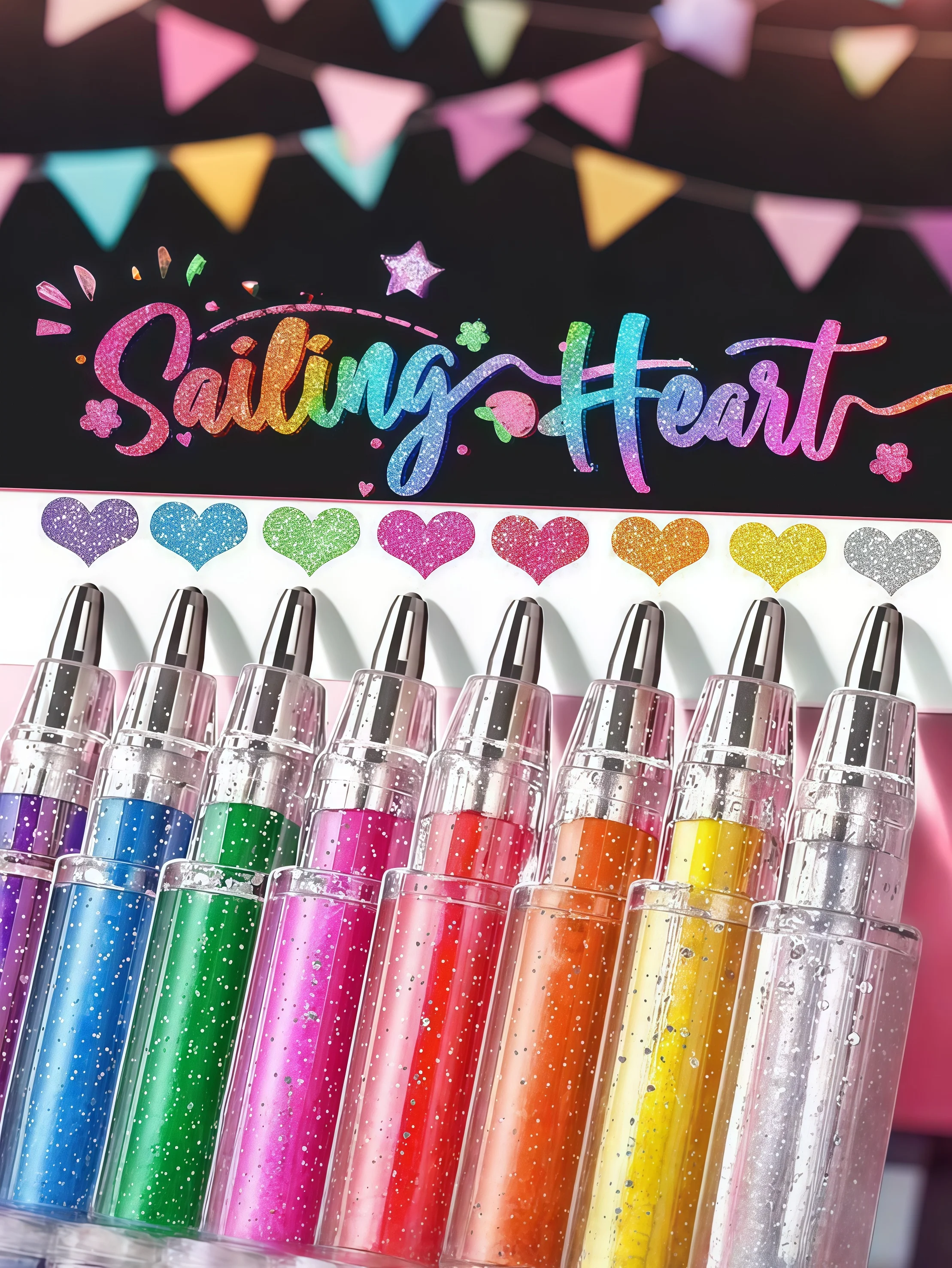 Colorful Glitter Gel Pens, Watercolor Pens, Highlighters - Special for Students' Hand Account Journals, Children's Graffiti, and Coloring
