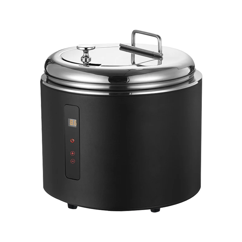 Portable 304 Stainless Steel Electric Soup Warmer Pot Counter Top Buffet Food Warmer For Restaurants Cafes Hotels And Buffets