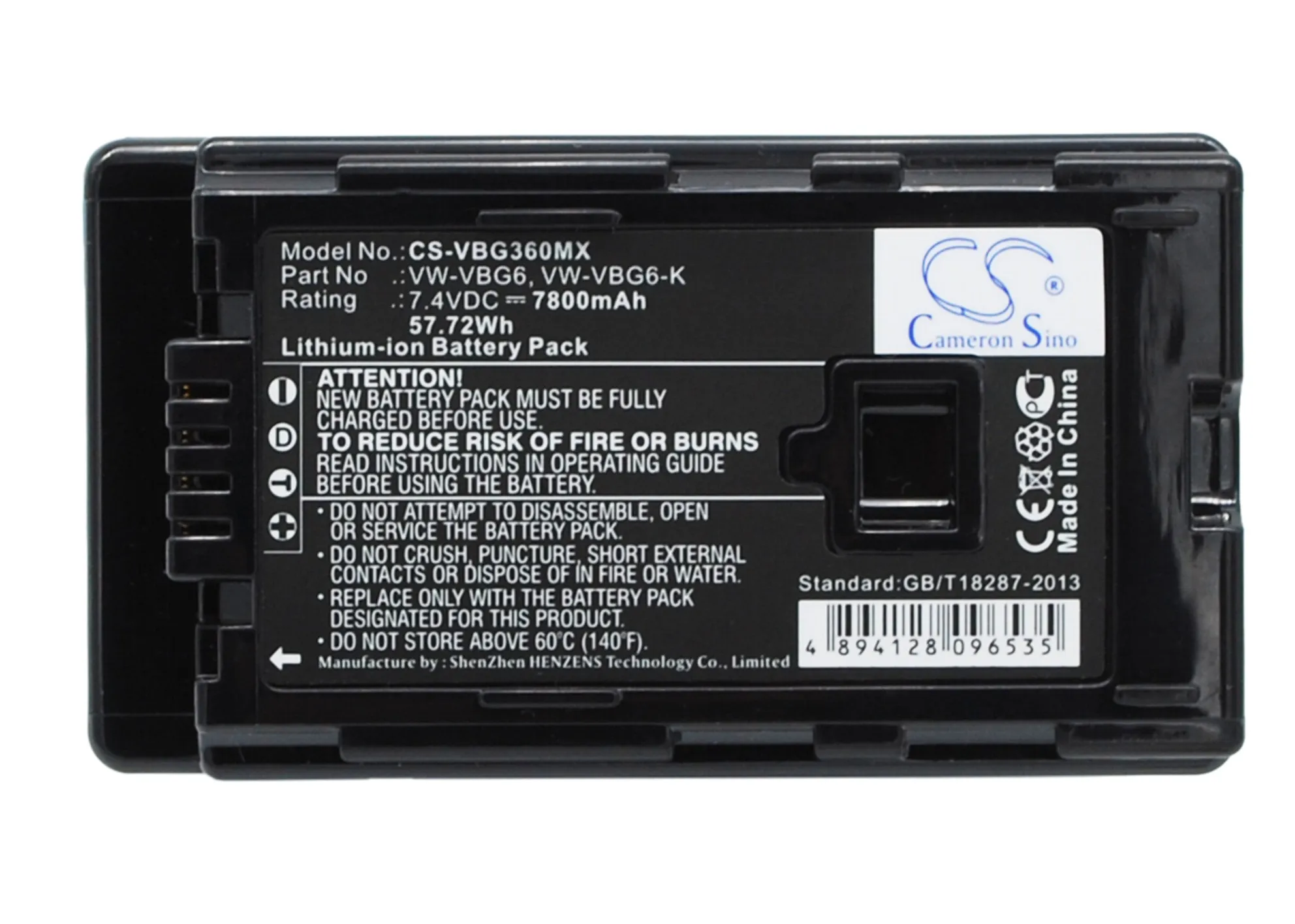 Li-ion Camera Battery for Panasonic,7.4v,7800mAh,AG-AC130, AG-AC130A, AG-AC130AEJ, AG-AC130AP, AG-AC160, AG-AC160A, AG-AC160AEJ