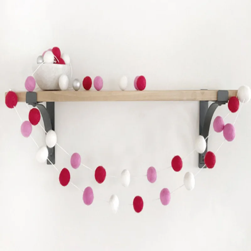 2M 30Pcs Bont Bal Decoratie Hanger Kinderen Baby Meisje Kamer Wanddecoratie Bont Bal Muur Opknoping Foto schieten Path