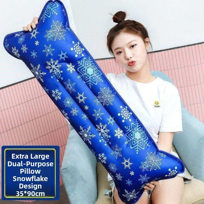 Inflatable Cooling Pillow Long Rectangle Water Filled Sleeping Pillow for Children And Adults Summer Temperature Reducing Pillow view 2