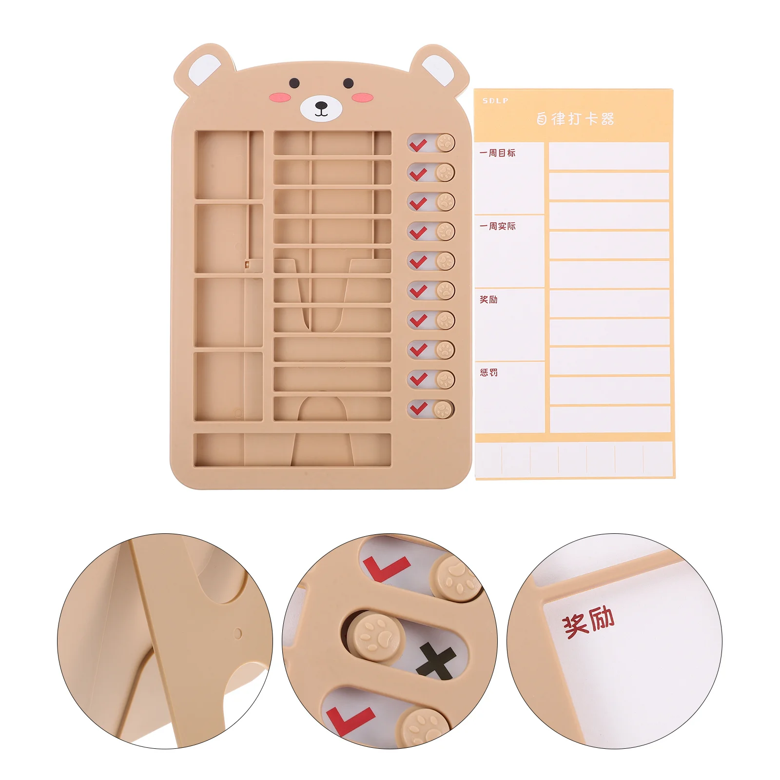 1 مجموعة مخطط المهام DIY تذكير المحمولة مخطط المهام المنزلية نظام السلوك المكافآت الإيجابية للقيام وسادة قائمة الوسادة