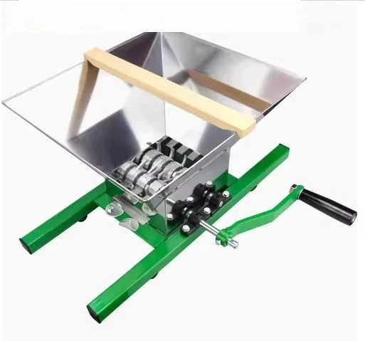 Hand Operated Fruit Crusher Hand Crank Stainless Steel Crusher 7L Manual Fruit Crusher for Apple Wine Grape Berry