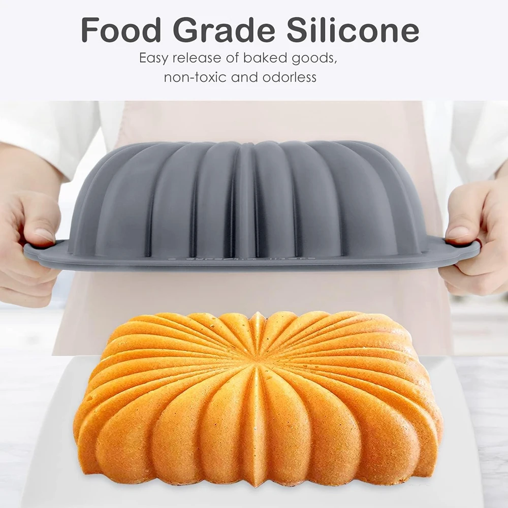 1PC Silicone Bread Muffin Mold French Bread Plate Tiramisu Kitchen Bakeware Cake Pan 3D Cake Mold Baking Loaf Tool Pastry Baking