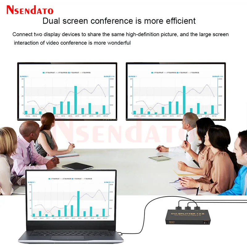 DVI Splitter 1X2 1 in 2 out DVI Switch Switcher 4K 1 DVI-D input و 2 DVI-D Output 2 Port DVI Splitter لشاشة التلفزيون PC #5