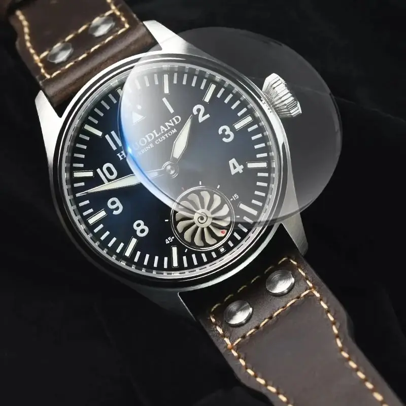 

Hruodland Pilot Ретро мужские St3620 Механические наручные часы Роскошный сапфировый ночник Водонепроницаемые спортивные часы 5 бар Reloj Hombre