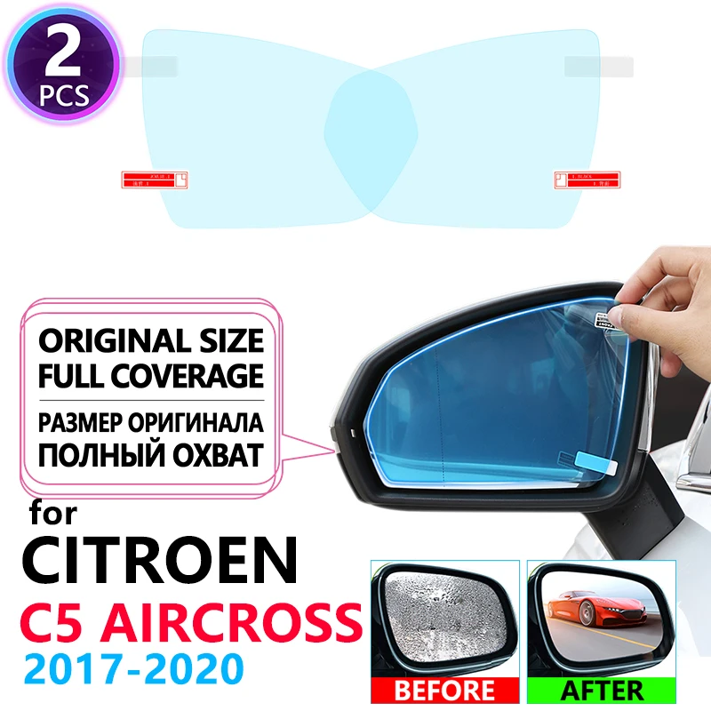 Full Cover Anti Fog Film Rainproof Rearview Mirror for Citroen C5 Aircross C5-Aircross 2017~2020 Accessories 2017 2018 2019 2020