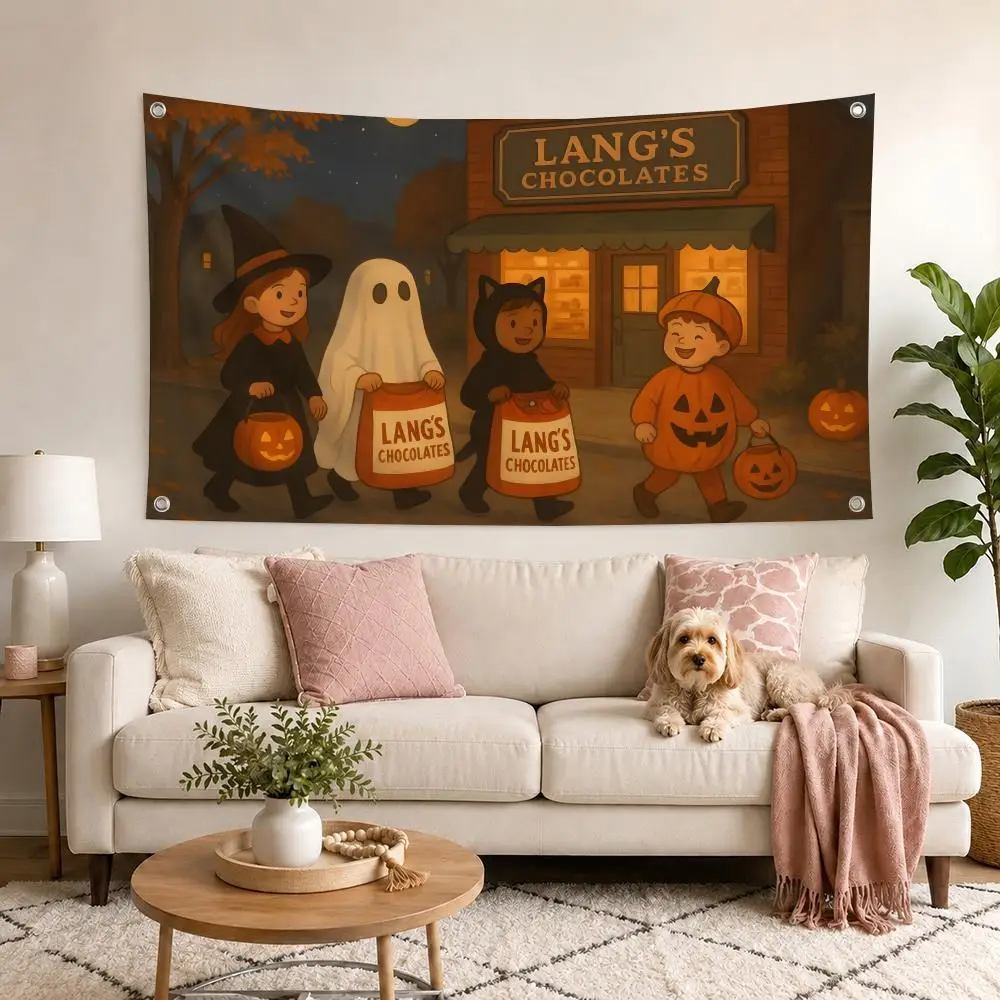 Halloween Cozy Halloween Kids Scenes Flags Flag Outdoor Decor Flaga Decorative Home Objects Barber Shop Decoration Garage