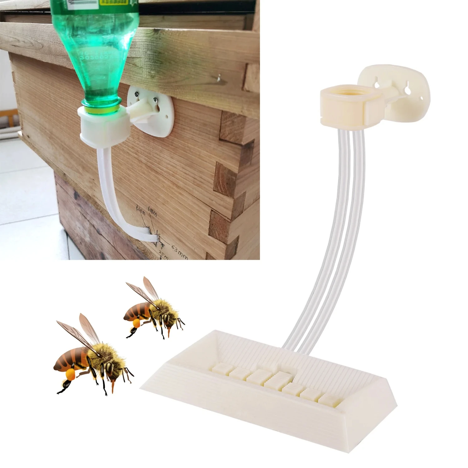 1Pc Plastic Honey Sugar Feeding Trough Bee Feeder, Essential Beekeeping Tool for Feeding Inside the Beehive, High-Quality Beekee