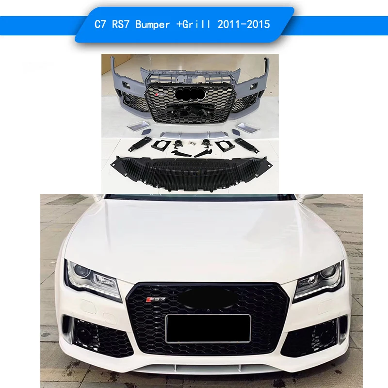 C7 A7 S7 TO RS7 car Bodykit Fit for Audi A7 S7 C7 2011-2015 replacement TO RS7 style front bumper and grill RS Bodykit