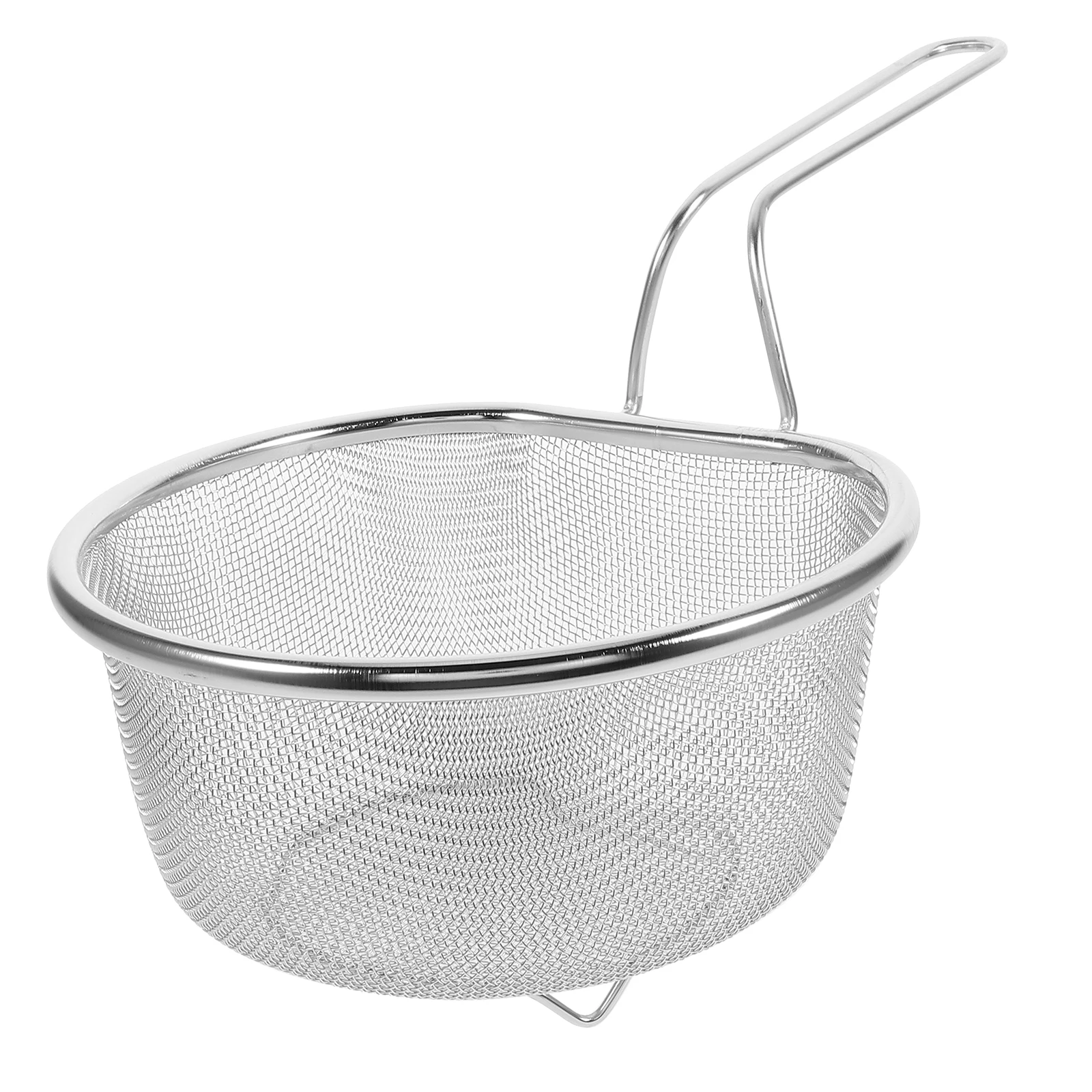 

1pc Stainless Steel Flour Sieve Hot Pot Strainer With Hook For Hanging Deep Fry Basket Noodle Pasta Colander Cooking Tool