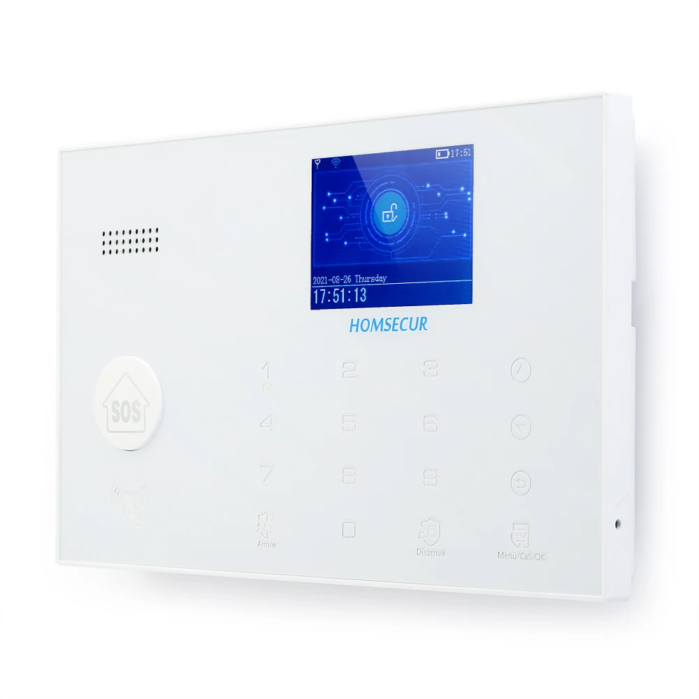HOMSECUR Multi-Languages Menu SMS Autodial Wireless 4G WIFI Burglar Alarm System