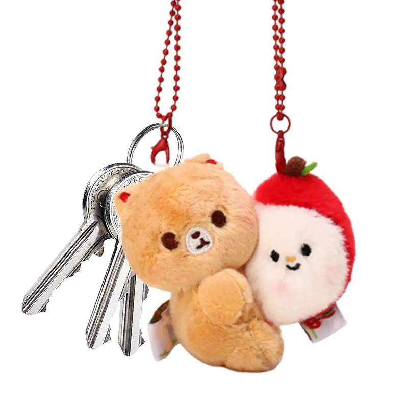 Magnetic Plush Keychain Plush Stuffed Animal Key Ring Plush Animals Toys Small Stuffed Animal Plush Keychain Magnet Keychain