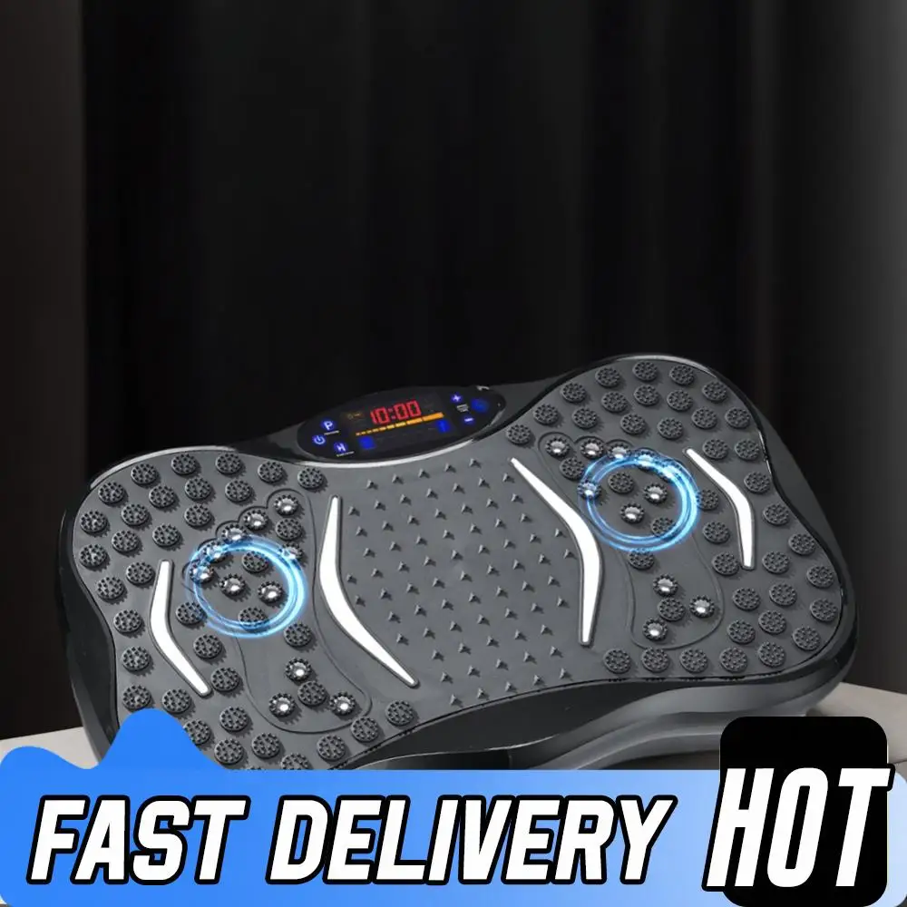 Máquina de vibración agitadora de grasa con música Bluetooth, entrenador de vibración para todo el cuerpo en casa, equipo de ejercicio para pérdida de peso, velocidad ajustable