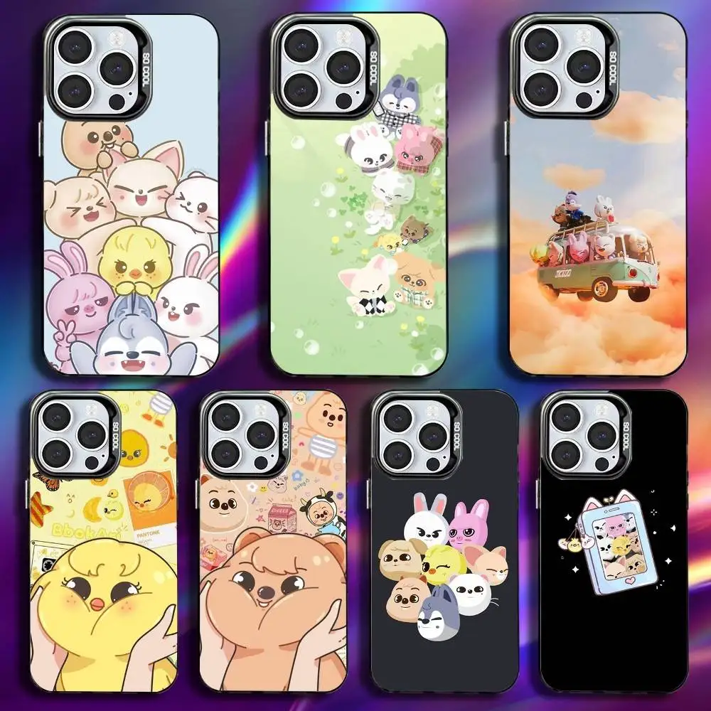 

Kpop Stray-Kids Skzoo Phone Case For iPhone 16,15,14,13,12,11,Pro,Max,Plus,Mini,XS,SE Anti Fall Black Matte Hard Bumper