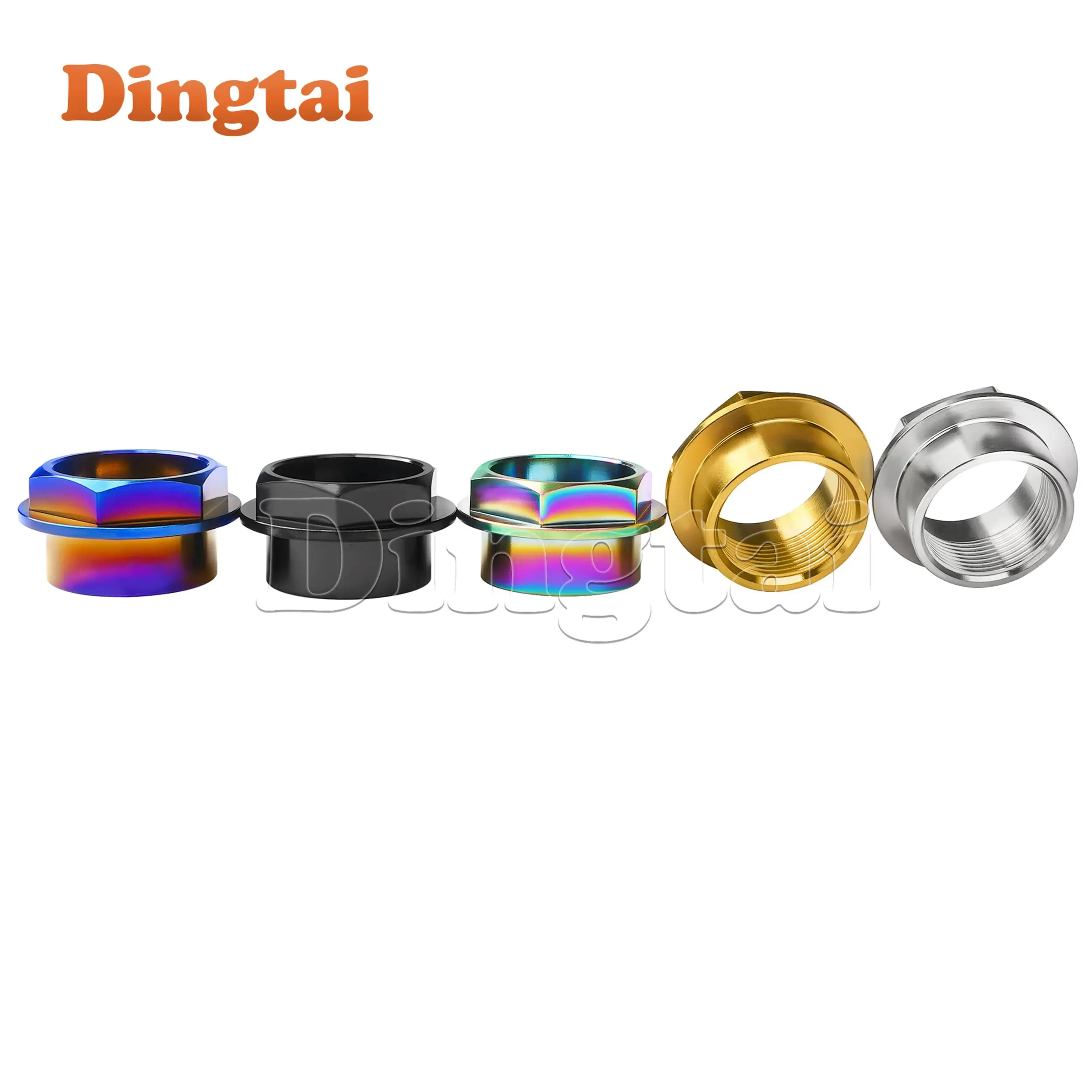 Dingtai ไทเทเนียมหน้าแปลน Nuts M25 x Pitch1.25mm ล้อหน้าเพลาสําหรับรถจักรยานยนต์ DUCATI