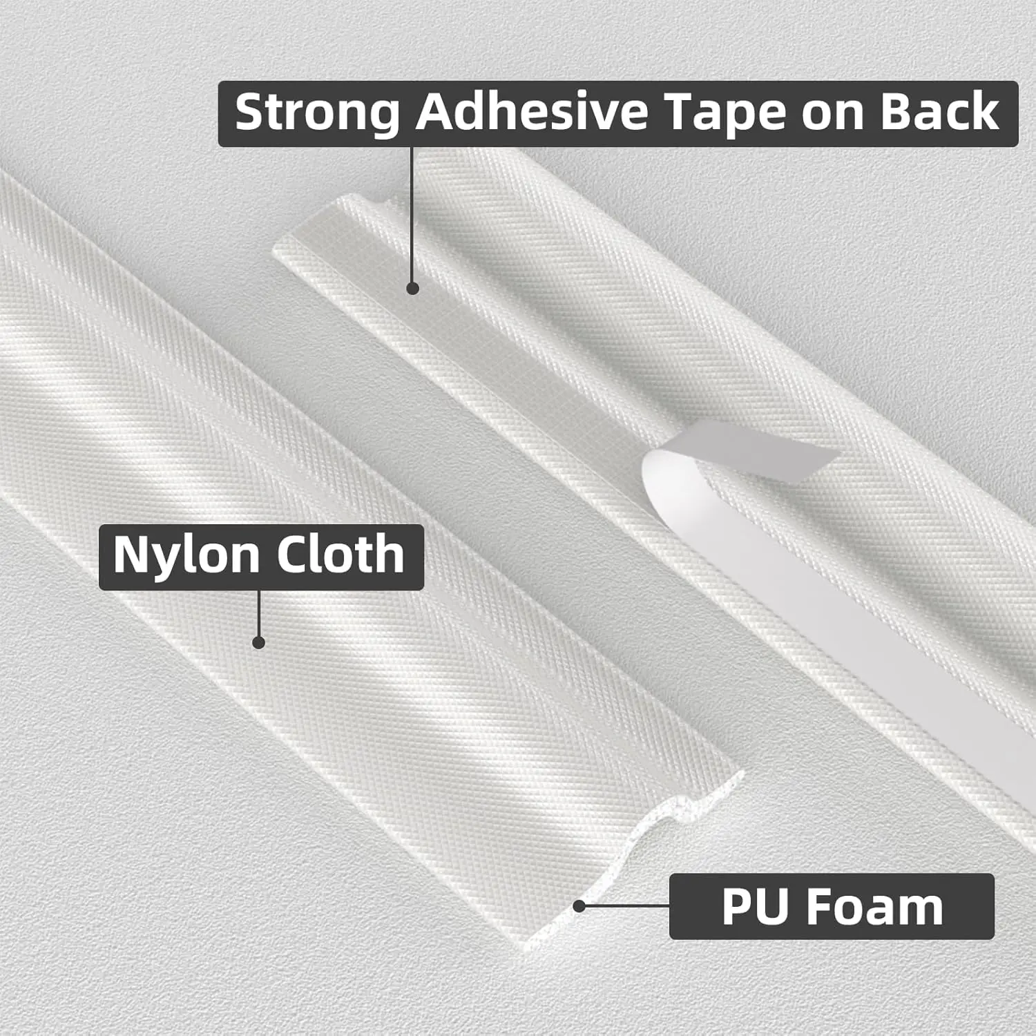 Sealing strip, self-adhesive foam sealing strip for heat and sound insulation of doors and windows and cleaning of indoor doors