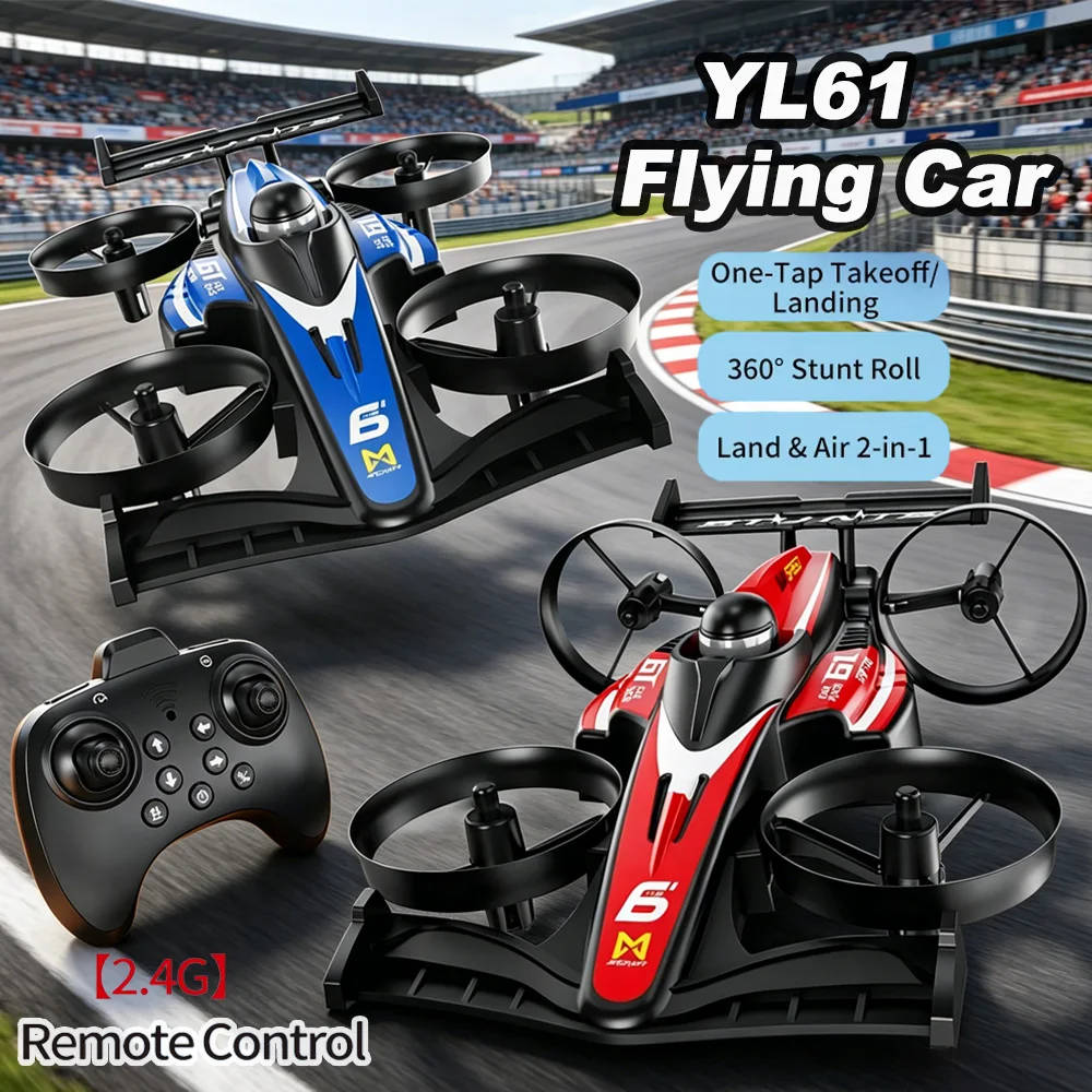 NEW RC Flying Drift Cars Professional Air-Ground 2-in-1 Quadcopter 1:30 Mini RC Car Electric Racing Deformable Car  For Kid Toys