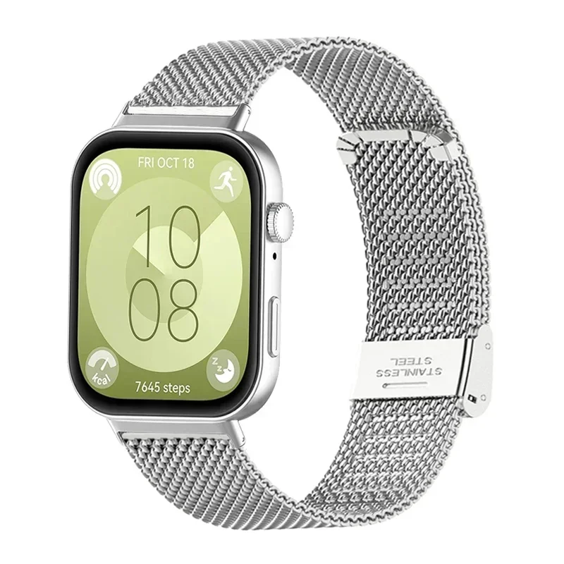 حزام الساعات لساعة هواوي فيت 3 حزام معدني لساعة هواوي فيت 3 معصمه لساعة هواوي فيت 3 سوار شبكي Correas reloj