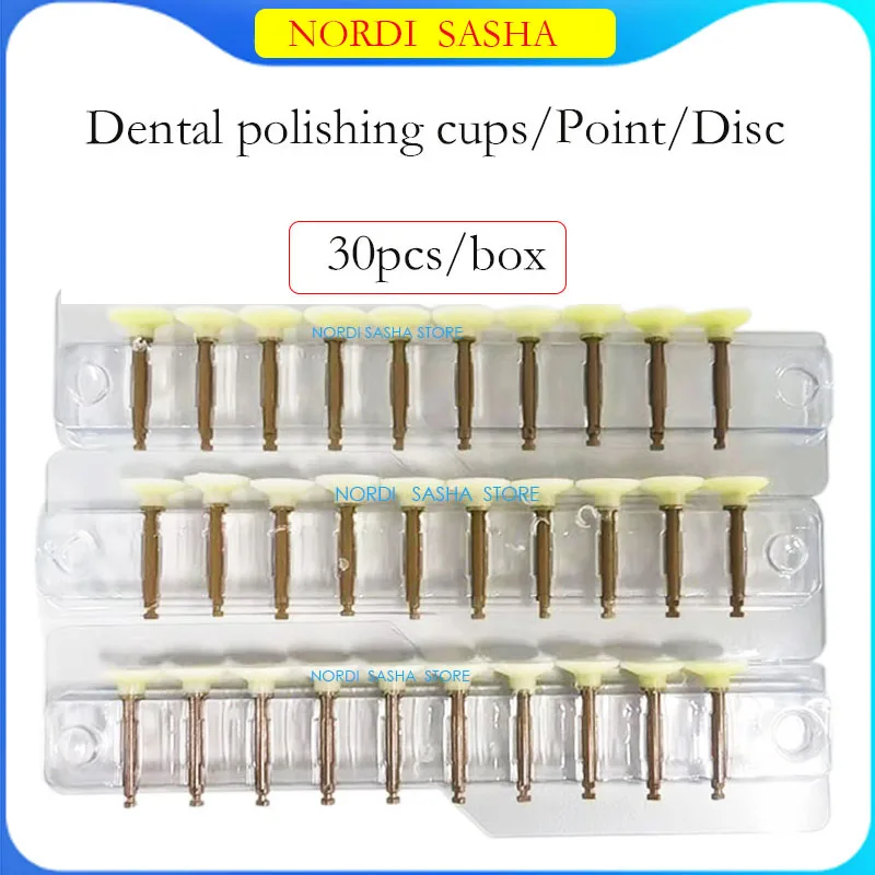 30Pcs/Box Dental Finishing Polishing System Polishing Cups Points Discs For Ceramics Dentistry Teeth Porcelain Veneer