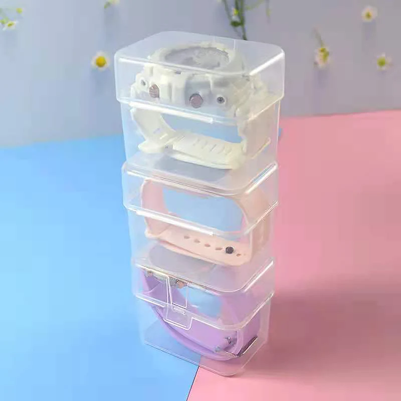 Plastic Watch Display Storage Box Transparent Case Smart Watch Protective Box Plastic Transparent Display Watch Box