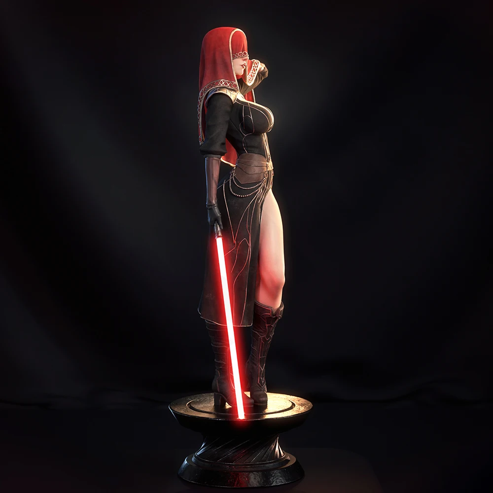 Figura de resina de guerrero alienígena NSFW, juguete Sexy sin pintar, muñeca GK sin montar, montaje de impresión 3D, estatua de reducción en miniatura, 1/24