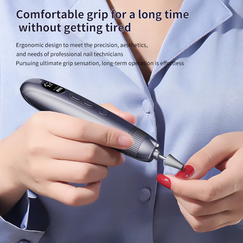 Taladro de uñas inalámbrico profesional, Kit de manicura y pedicura, juego de lima de uñas eléctrica, herramienta de cuidado de uñas para moler esmalte