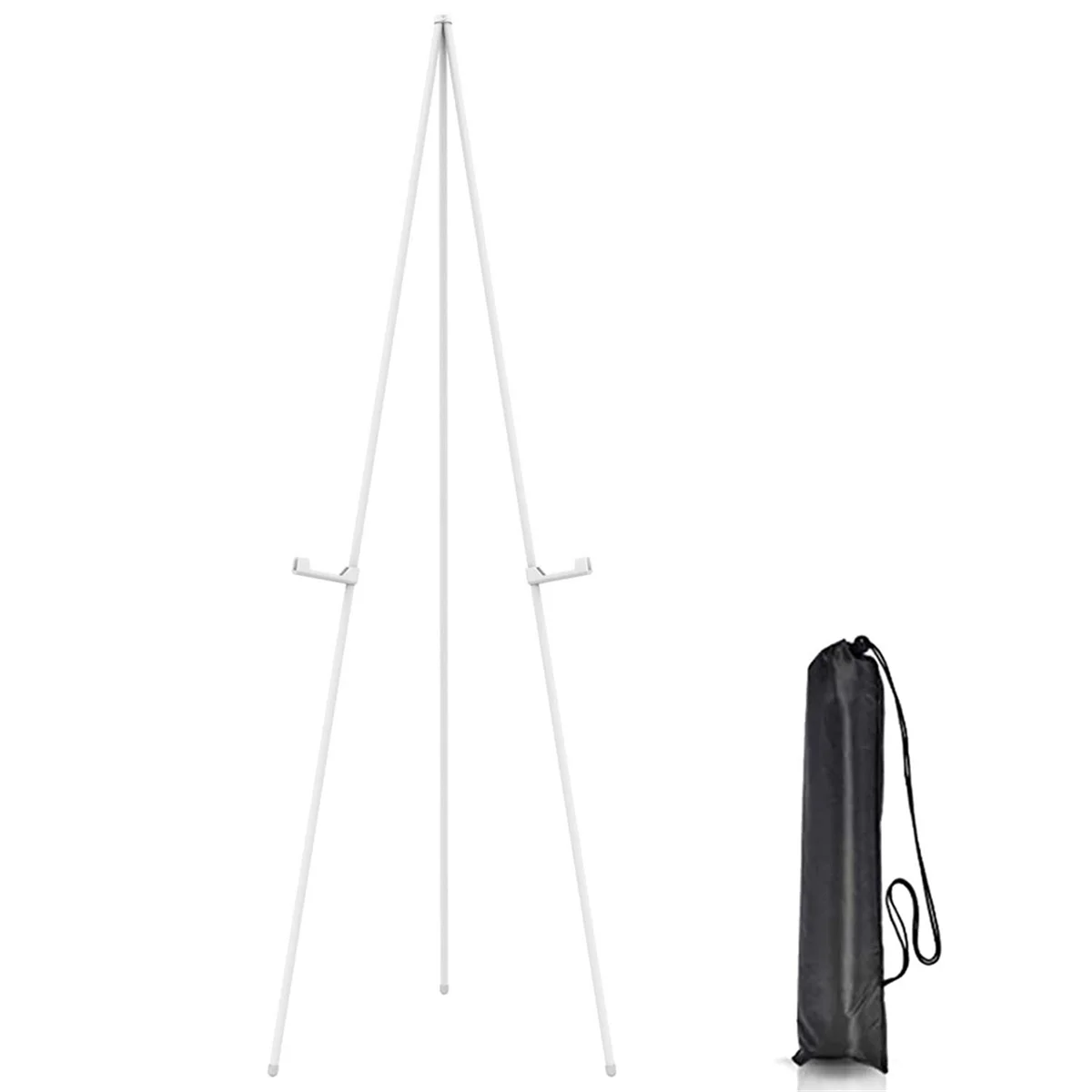 

A59T White Easel Stand for Display Wedding Sign & Poster-63InTall Easels for Display Holder-Collapsable Portable Poster Easel