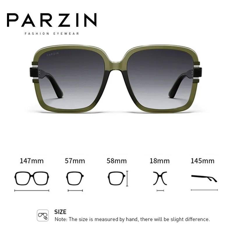 PARZIN Vintage Rectangle Sun Glasses For Ladies Sunglasses Women UV Protection Shades 91686