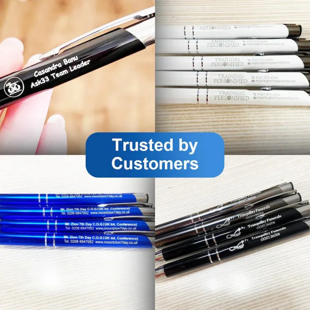 20 Stück individuelle Stifte mit personalisiertem Namen, eingraviertem Text und Logo, Kugelschreiber mit schwarzer Tinte für Geschäftsveranstaltungen, Werbegeschenke, 1/5/10 Stück – Detail 4