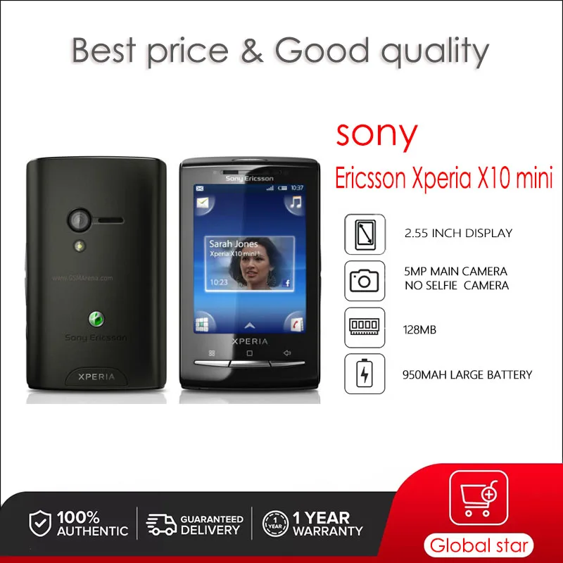 

Sony Ericsson Xperia X10 mini E10 E10i Refurbished-Original Robyn 3.3inches 8MP Cellphone Free Shipping High Quality