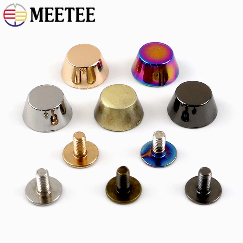 

20Pcs 8-16mm Metal Nail Rivets Handbag Studs Button Shoes Screw Spikes Buckle Wallet Decor Buttons DIY Bags Hardware Accessories