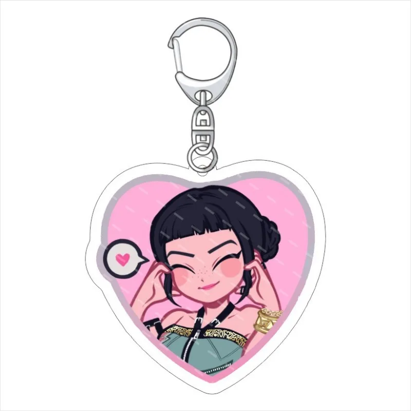 

New KPop Demon Hunters Rumi Zoey Mira Anime-themed Movie Peripheral Creative Cartoon Acrylic Keychain Bag Charm Holiday Gift