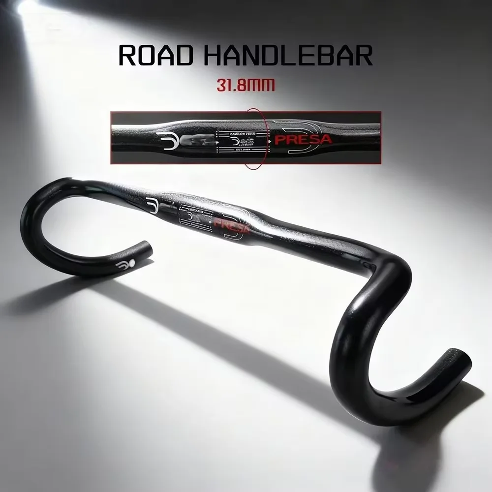 

​ ​ Руль шоссейного велосипеда, 200 г, сверхлегкий, полностью углеродное волокно, зажим 31,8 мм, матовый глянцевый 3K, падение 120 мм для профессиональной шоссейной езды на велосипеде