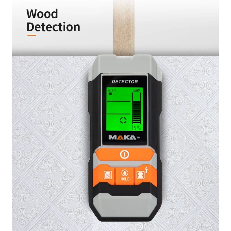 MAKA MKL-D05 다기능 벽 스캐너, 디지털 금속 목재 수분 감지기, AC 전압 케이블 와이어 파인더, 4 in 1