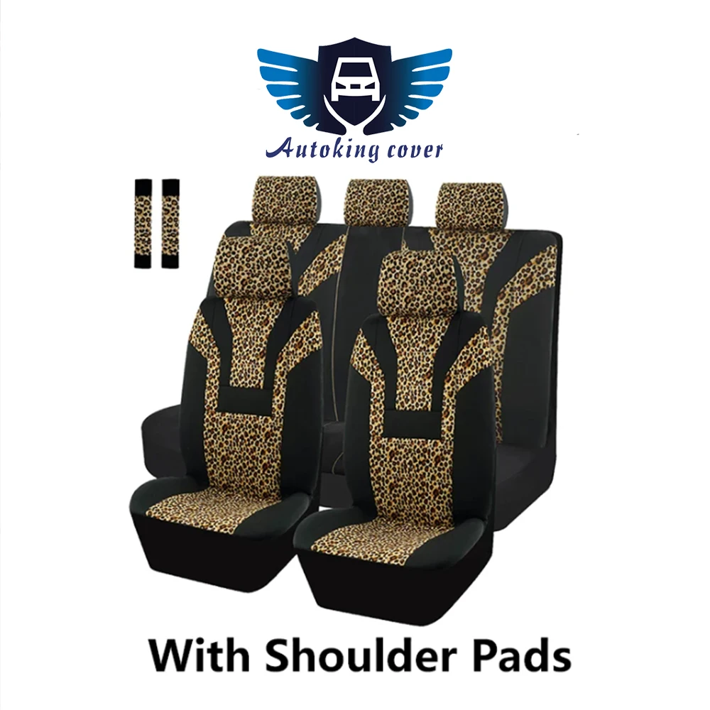 Autoking Covers Leopard Print Car Seat Cover Car Accessories Interior  Airbag Compatible Universal For Most Cars Suv Truck