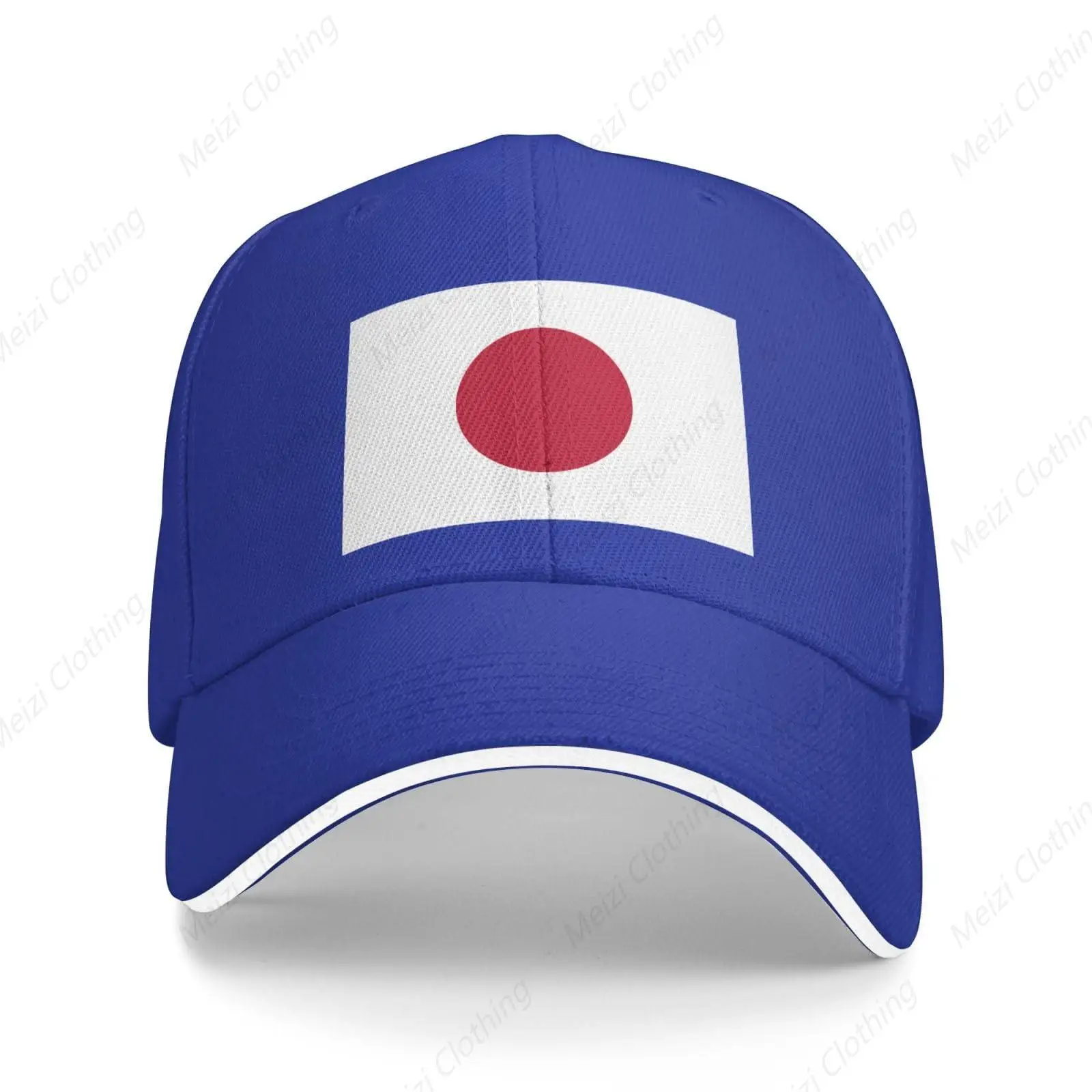 Japanese Flag Pattern Sandwich Duck Tongue Hat Outdoor Sports Baseball Hat Adjustable Truck Golf Hat image 2