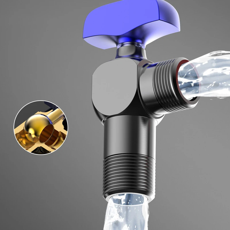 

New Thickened Spherical Core Triangle Valve Explosion-proof Water Heater Large Flow Ball Valve 4 Points Hot And Cold Valve