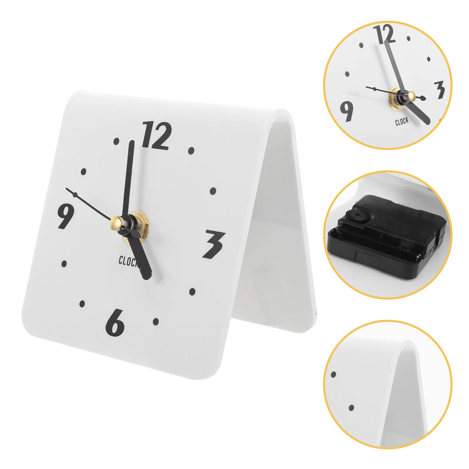 

Noise Free Silent Table Clock Modern Acrylic Nightstand Clock for Bedrooms Stylish Design Minimalist Home Decor Easy to Install