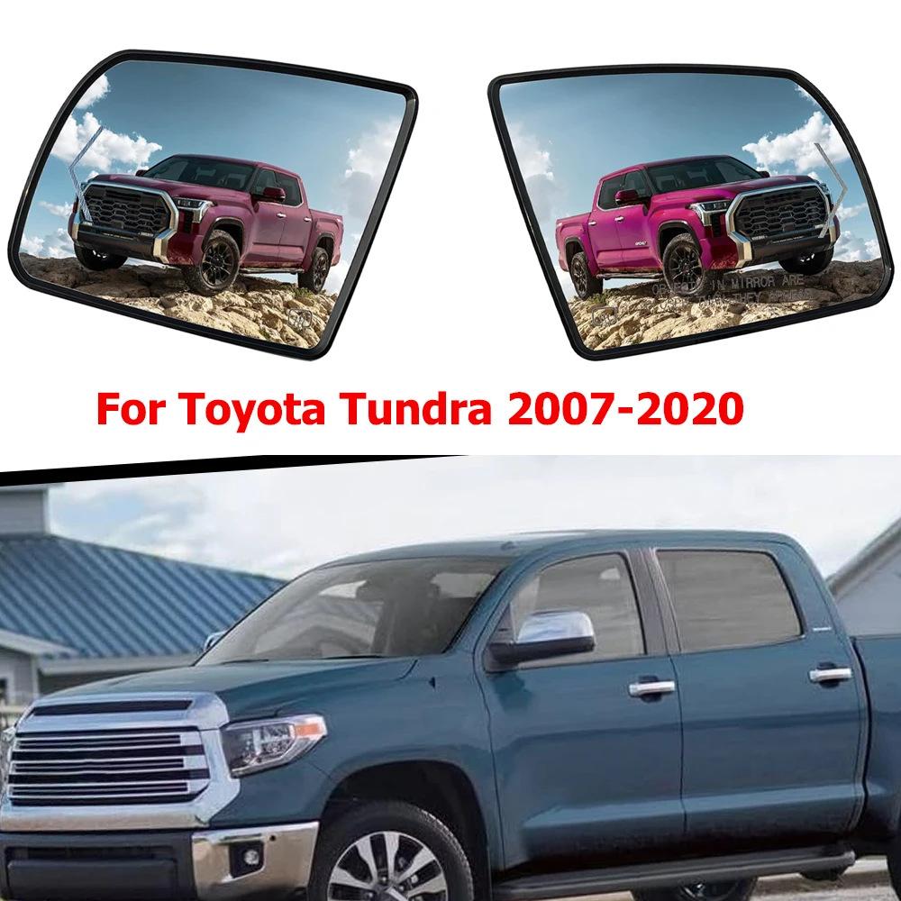 

For Toyota Tundra 2007-2020 Car Heated Rearview Side Mirror Lens Glass Left Driver /Right Passenger Side