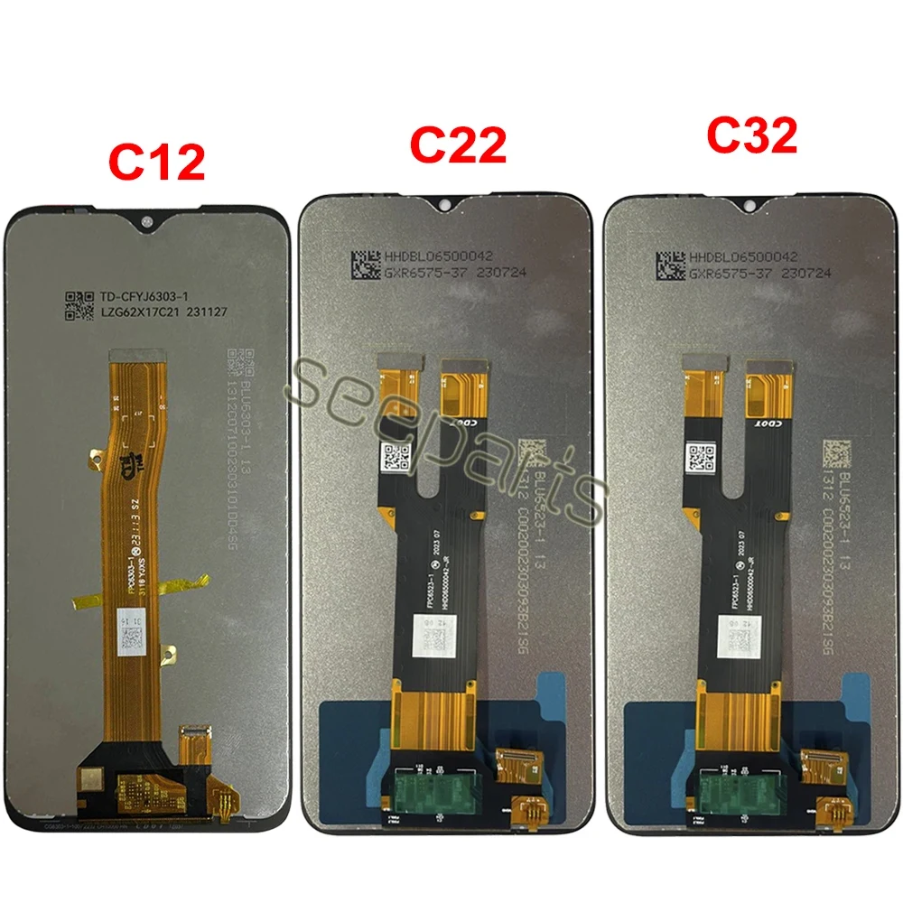 Tested Working 6.56'' For Nokia C12 Pro LCD Display Touch Screen Digitizer Assembly For Nokia C22 C32 LCD Screen