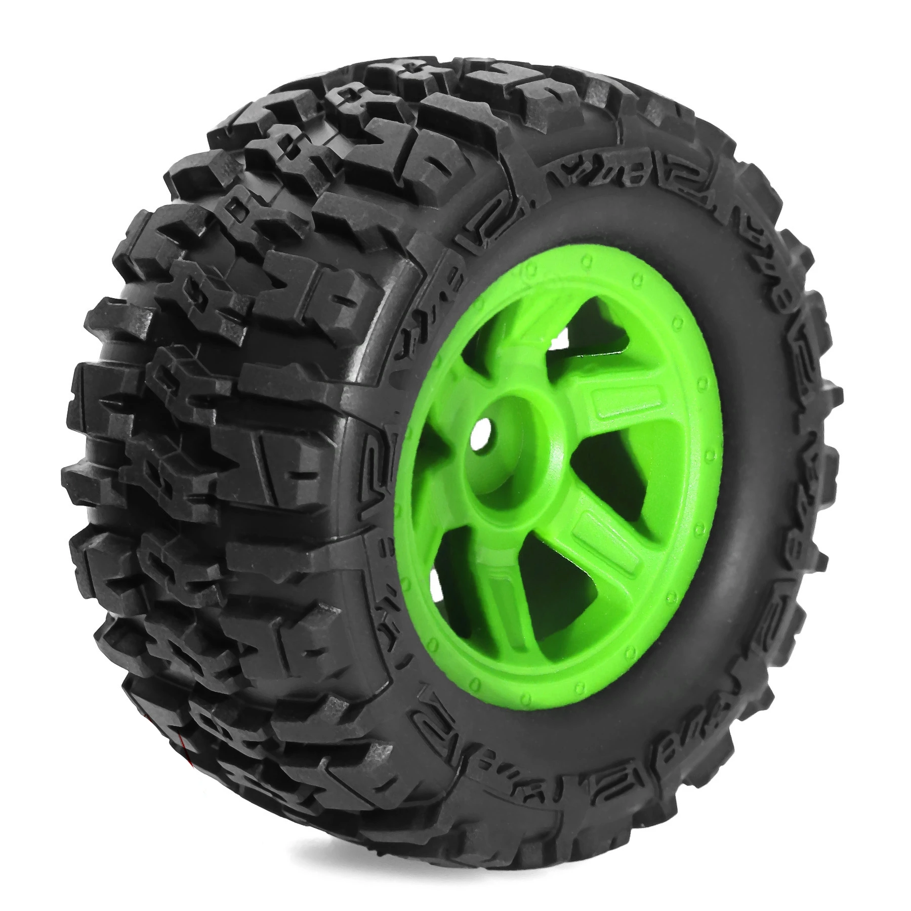 4 stuks 90mm RC Monster Truck Banden Wielen 12mm Hex voor E-Revo/MJX/SCY/HBX 1/16 Off-Road Buggy Auto Upgrade Parts16101 16207