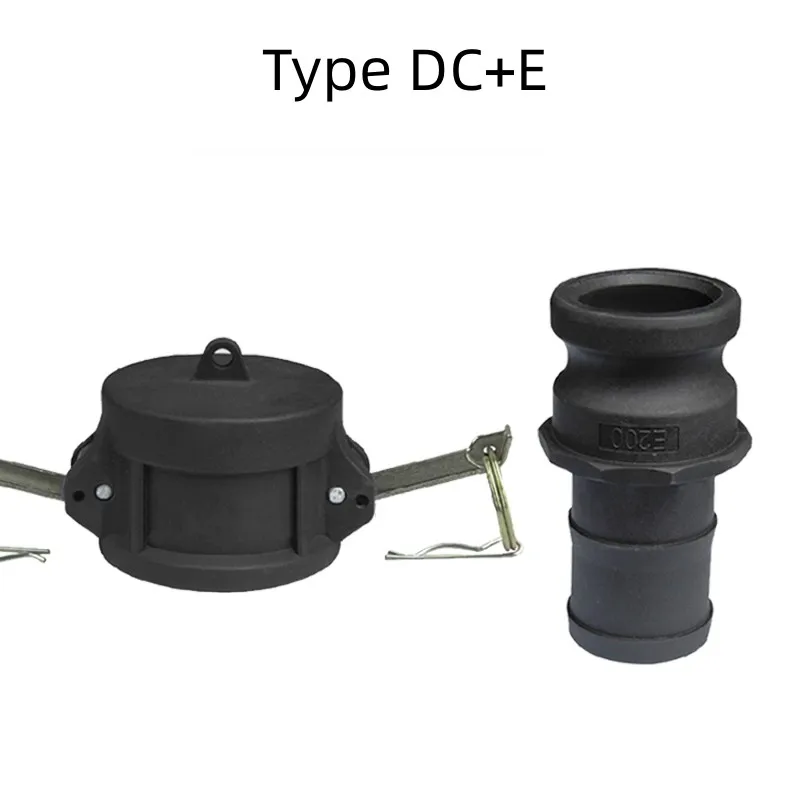 DN15 To DN50 PP Camlock Coupling Plastic Fitting Adapter MPT FPT Barb Quick Disconnect  Combination Set Type B+A DC+E D+F  D+A